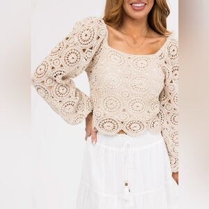 Lovely crochet top size small